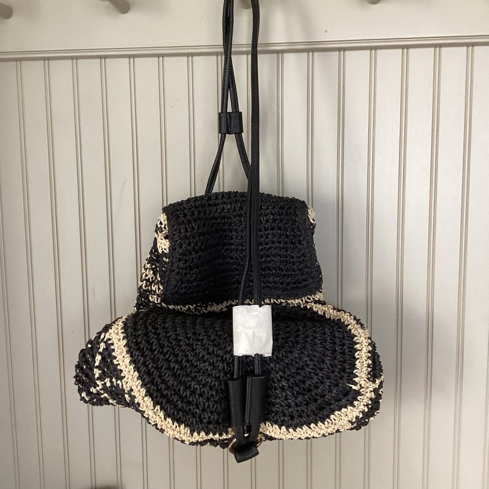 American Eagle Outfitters boho woven beach backpack hobo bag NWT